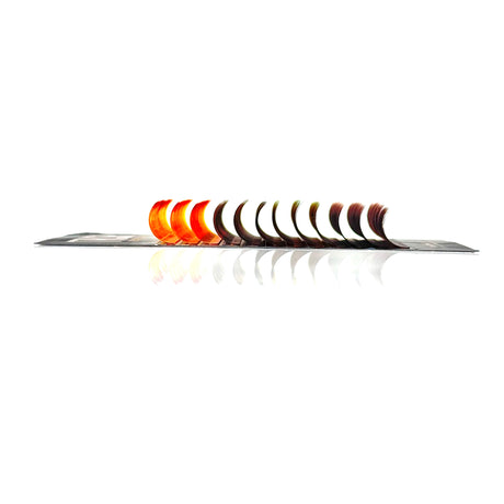 Side view of Brown Series Lash Tray showing CC curl .05 brown lashes in 14–18mm lengths – Trish Co Side view of Brown Series Lash Tray showing CC curl .05 brown lashes in 14–18mm lengths – Trish Co
