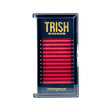Front view of red bottom lash tray – J curl .05 mix 7–12mm from Trish Co Front view of red bottom lash tray – J curl .05 mix 7–12mm from Trish Co