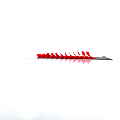 Side angle of red J curl .05 bottom lashes in 7–12mm mixed lengths by Trish Co Side angle of red J curl .05 bottom lashes in 7–12mm mixed lengths by Trish Co