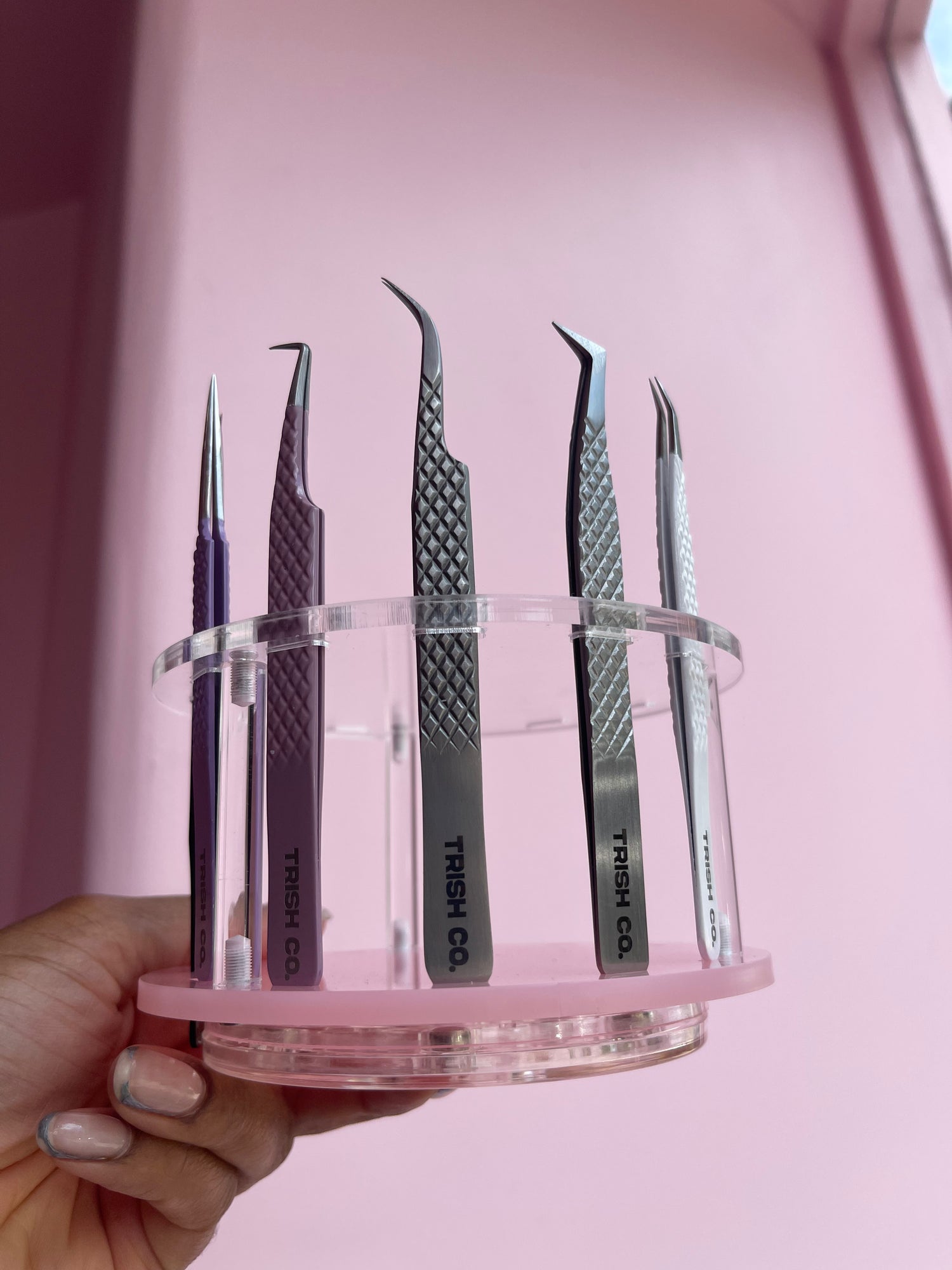 Spinning Tweezer Stand – Acrylic Rotating Holder (Holds 12) | Trish Co Spinning Tweezer Stand – Acrylic Rotating Holder (Holds 12) | Trish Co