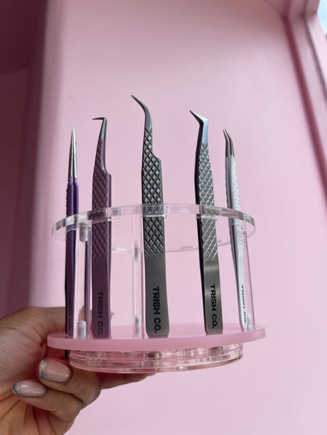 Spinning Tweezer Stand – Acrylic Rotating Holder (Holds 12) | Trish Co Spinning Tweezer Stand – Acrylic Rotating Holder (Holds 12) | Trish Co