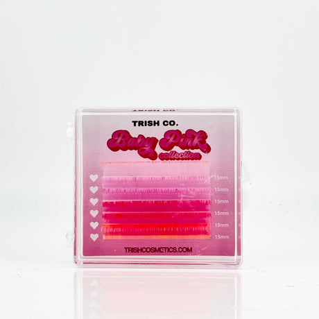 6-row tray of pink .05 CC curl lash extensions – Baby Pink Color Collection from Trish Co 6-row tray of pink .05 CC curl lash extensions – Baby Pink Color Collection from Trish Co