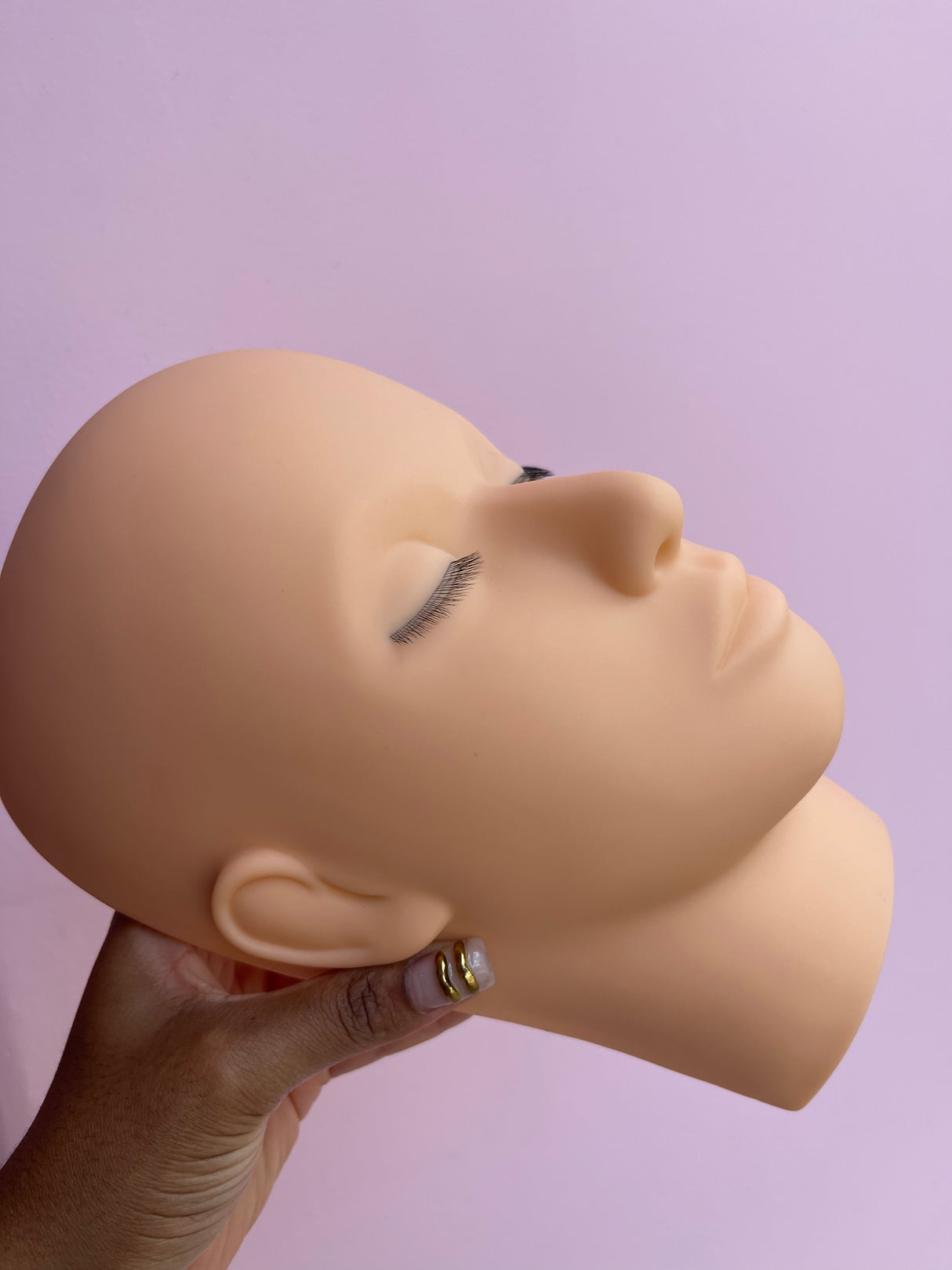 Realistic Lash Training Mannequin – Layered Lashes for Practice | Trish Co Realistic Lash Training Mannequin – Layered Lashes for Practice | Trish Co