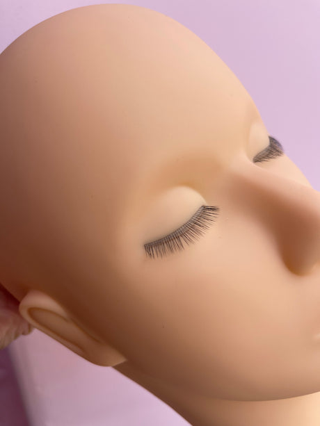 Realistic Lash Training Mannequin – Layered Lashes for Practice | Trish Co Realistic Lash Training Mannequin – Layered Lashes for Practice | Trish Co
