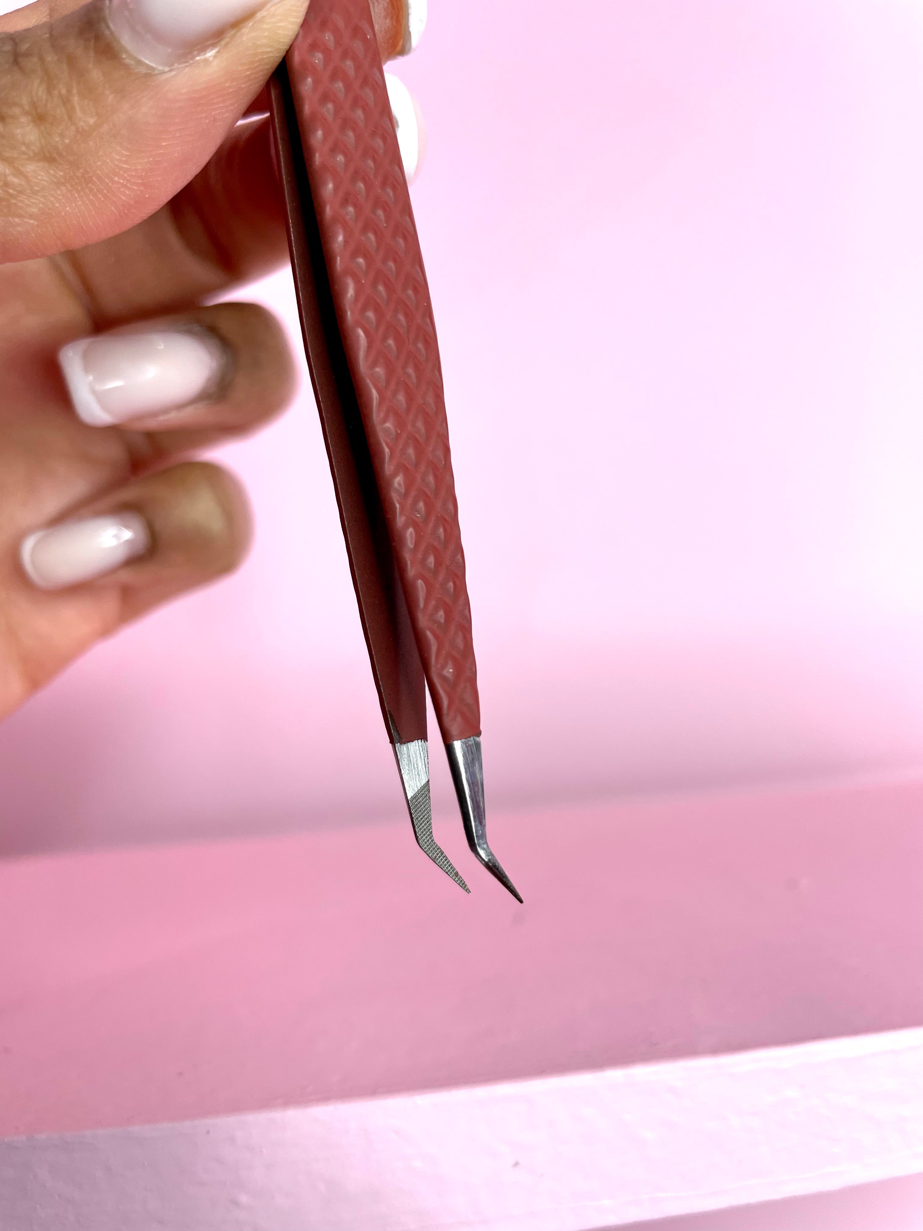 Trish SKIN 45° Fiber Tip tweezer