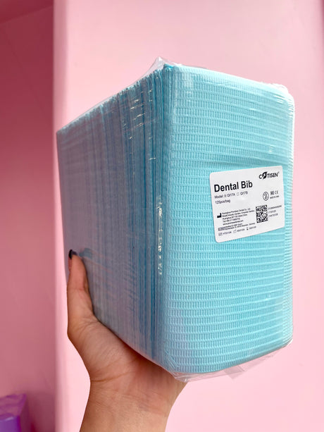 Lash Dental Bibs – 125 pcs Disposable Station Covers | Trish Co Lash Dental Bibs – 125 pcs Disposable Station Covers | Trish Co