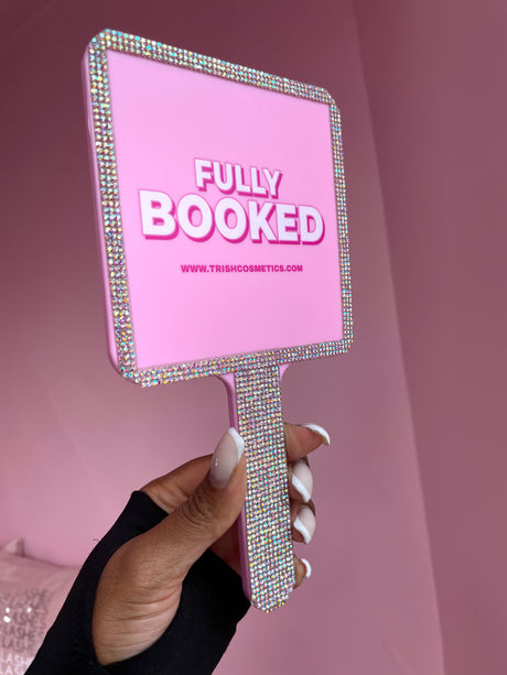 Fully Booked Diamond Mirror – Pink, White, Black Heart | Trish Co Fully Booked Diamond Mirror – Pink, White, Black Heart | Trish Co