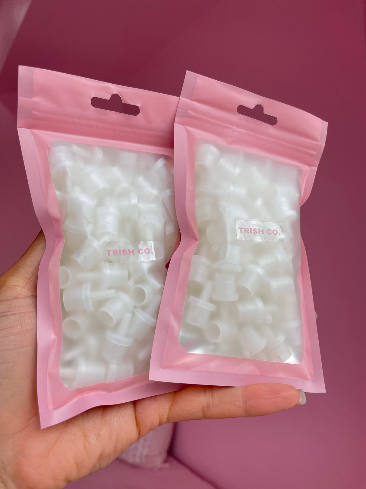 Two 50-piece packs of replacement lash glue nozzles – adhesive accessories from Trish Co Two 50-piece packs of replacement lash glue nozzles – adhesive accessories from Trish Co