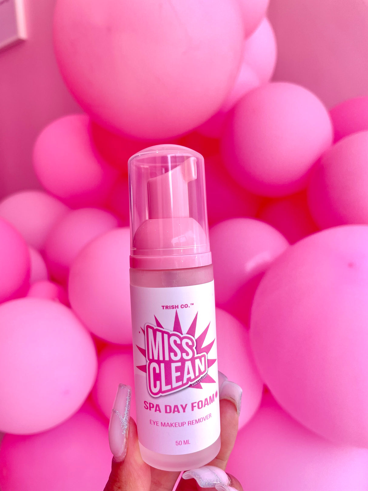 Front view of Miss Clean Spa Day Lash Bath – 50ml gentle lash cleanser by Trish Co Front view of Miss Clean Spa Day Lash Bath – 50ml gentle lash cleanser by Trish Co