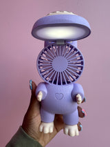 Boobuu USB Fan & Desktop Lamp – 3 Speeds, Silent Design, Long-Lasting Battery