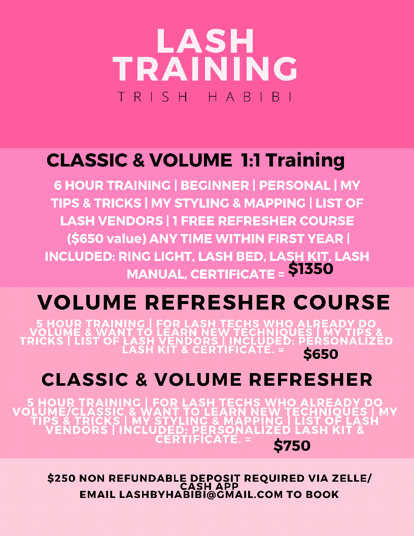 Classic & volume 1:1 training course